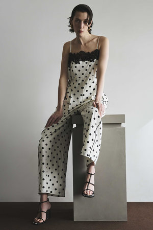 メゾンスペシャル/MAISON SPECIALの【予約販売】Lace Dot Jumpsuit/レースドッドジャンプスーツ