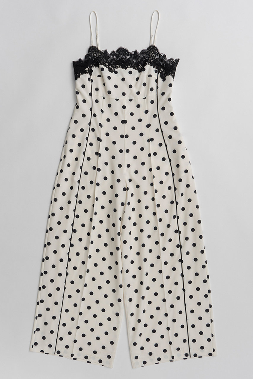 メゾンスペシャル/MAISON SPECIALの【予約販売】Lace Dot Jumpsuit/レースドッドジャンプスーツ(WHT(ホワイト)/21261265204)