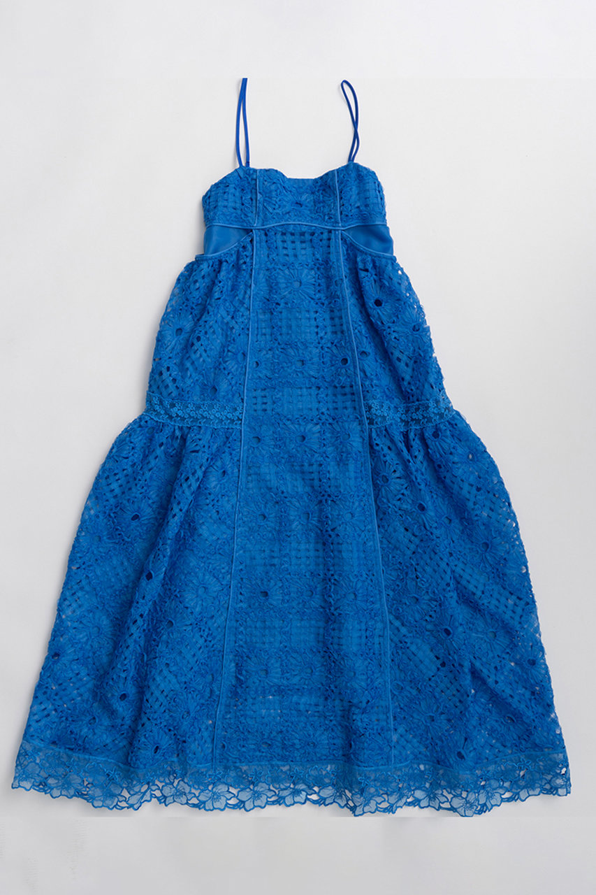 メゾンスペシャル/MAISON SPECIALの【予約販売】Embroidered Tiered Cami Dress/エンブロイダリーティアードキャミワンピース(BLU(ブルー)/21261265305)