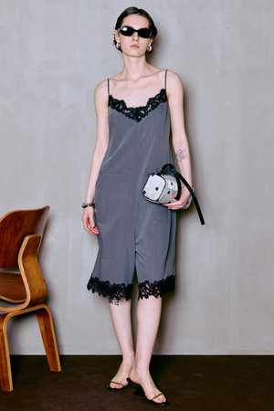 メゾンスペシャル/MAISON SPECIALのLace Trim Short Jumpsuit/レーストリムショートジャンプスーツ(110600/110606)