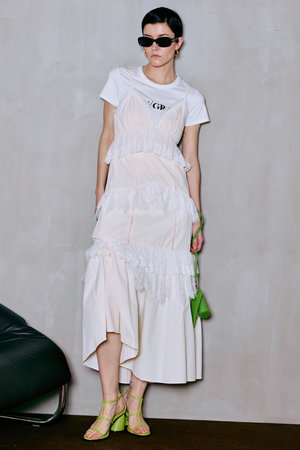 メゾンスペシャル/MAISON SPECIALのLace Tiered Cami Dress/レースティアードキャミワンピース(110500/110503)