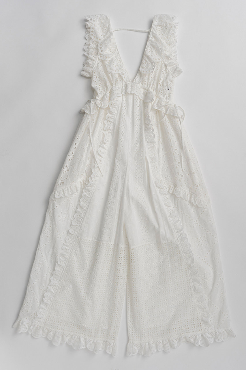 メゾンスペシャル/MAISON SPECIALの【予約販売】Lace Patch Rompers/レースパッチロンパース(WHT(ホワイト)/21261266304)
