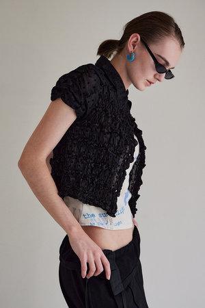 メゾンスペシャル/MAISON SPECIALの【予約販売】Shirring French Sleeve Shirt/シャーリングフレンチスリーブシャツ(110400/110402)