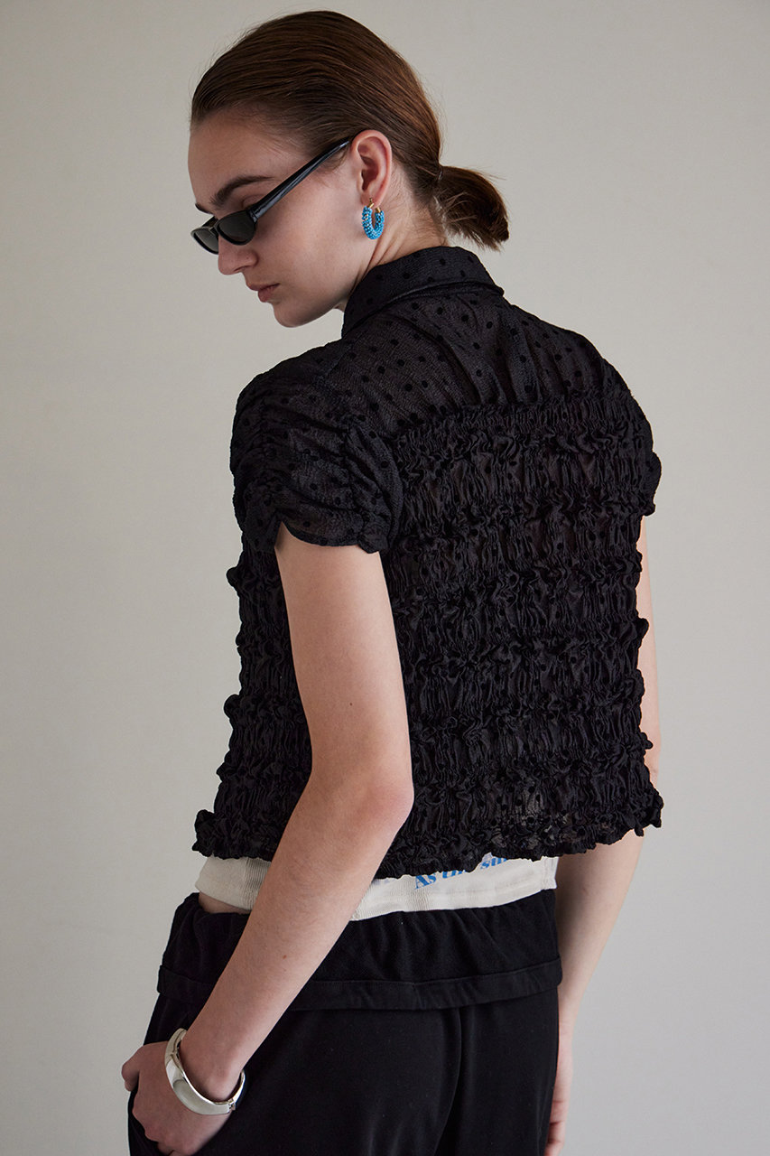 MAISON SPECIAL(メゾンスペシャル)｜Shirring French Sleeve Shirt