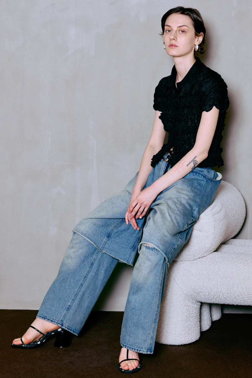 MAISON SPECIAL(メゾンスペシャル)｜Shirring French Sleeve Shirt