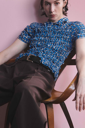 メゾンスペシャル/MAISON SPECIALの【予約販売】Shirring French Sleeve Shirt/シャーリングフレンチスリーブシャツ(110400/110402)