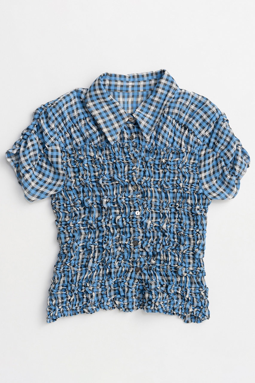 Shirring French Sleeve Shirt/シャーリングフレンチスリーブシャツ