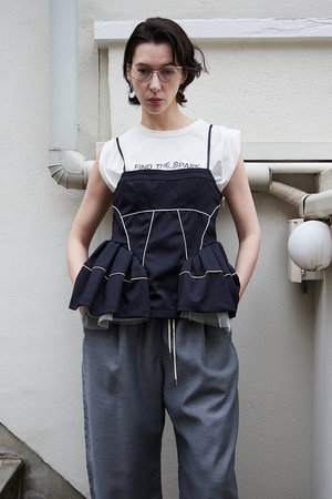 メゾンスペシャル/MAISON SPECIALの【予約販売】Piping Peplum Tunic/パイピングペプラムチュニック(110500/110505)