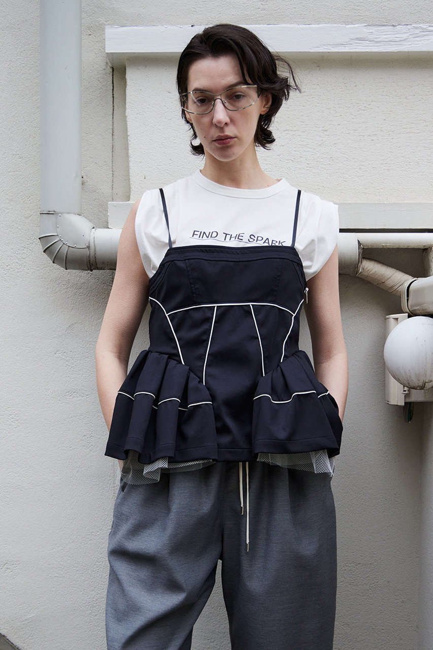 MAISON SPECIAL｜Piping Peplum Tunic