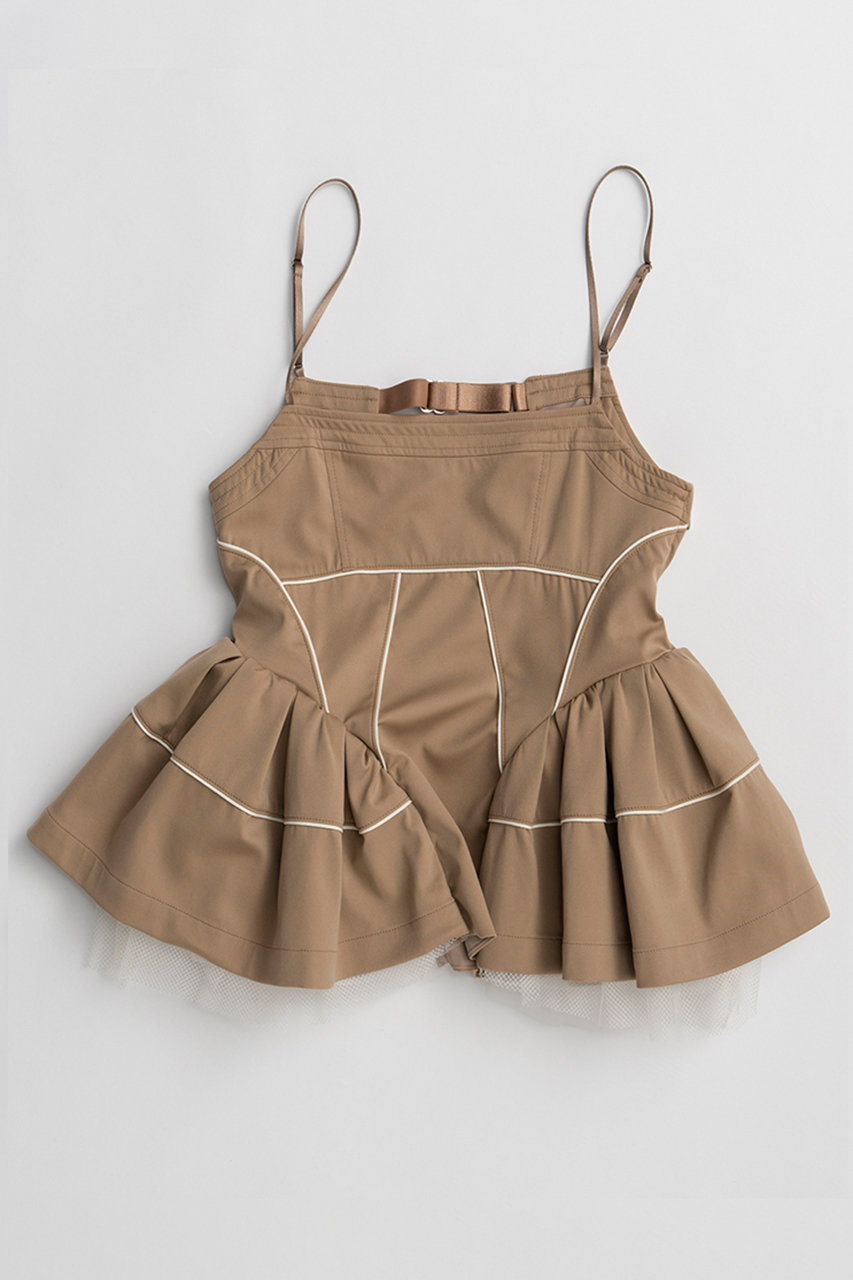 メゾンスペシャル/MAISON SPECIALの【予約販売】Piping Peplum Tunic/パイピングペプラムチュニック(BGE(ベージュ)/21261315212)