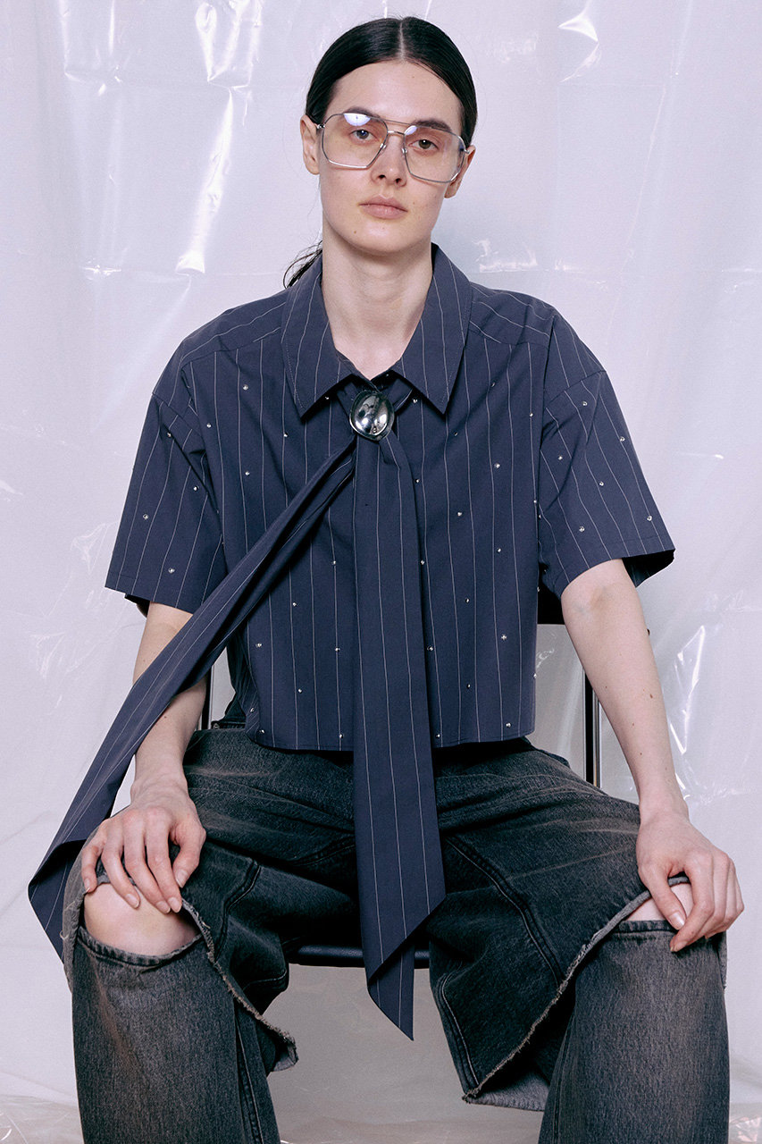 MAISON SPECIAL(メゾンスペシャル)｜Studded Half-Sleeve Bow Tie