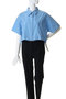 【予約販売】Studded Half-Sleeve Bow Tie Shirt/スタッズハーフスリーブボウタイシャツ メゾンスペシャル/MAISON SPECIAL