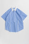 【予約販売】Half-Sleeve Over Tie Shirt/ハーフスリーブオーバーネクタイシャツ メゾンスペシャル/MAISON SPECIAL BLU(ブルー)