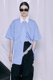Half-Sleeve Over Tie Shirt/ハーフスリーブオーバーネクタイシャツ