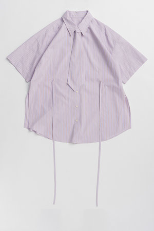 メゾンスペシャル/MAISON SPECIALの【予約販売】Half-Sleeve Over Tie Shirt/ハーフスリーブオーバーネクタイシャツ(110400/110402)