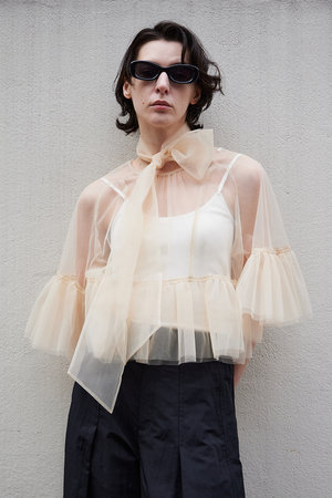 メゾンスペシャル/MAISON SPECIALの【予約販売】Multiway Sheer Top/マルチウェイシアートップ(110400/110402)