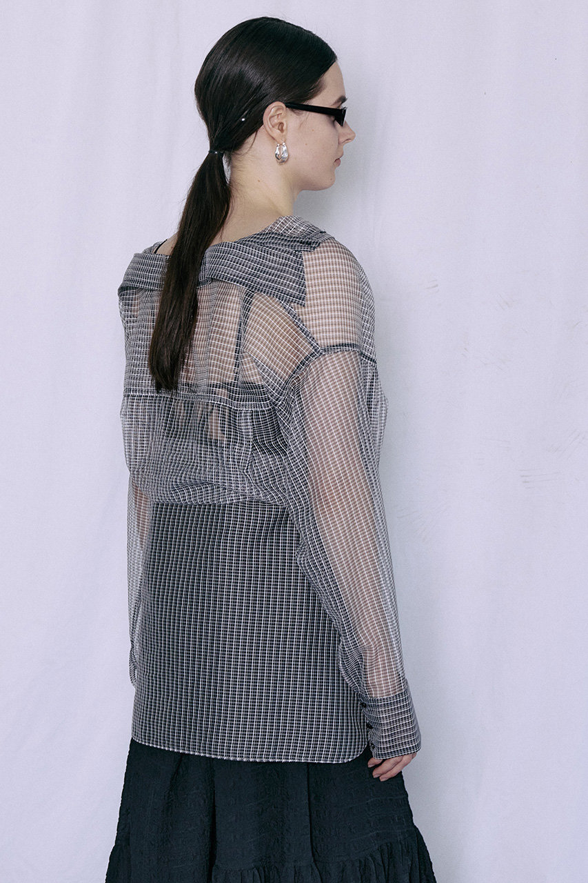 MAISON SPECIAL(メゾンスペシャル)|2WAY Sheer Shirt/2WAYシアー MAISON SPECIAL(メゾンスペシャル)|2WAY Sheer Shirt/2WAYシアー