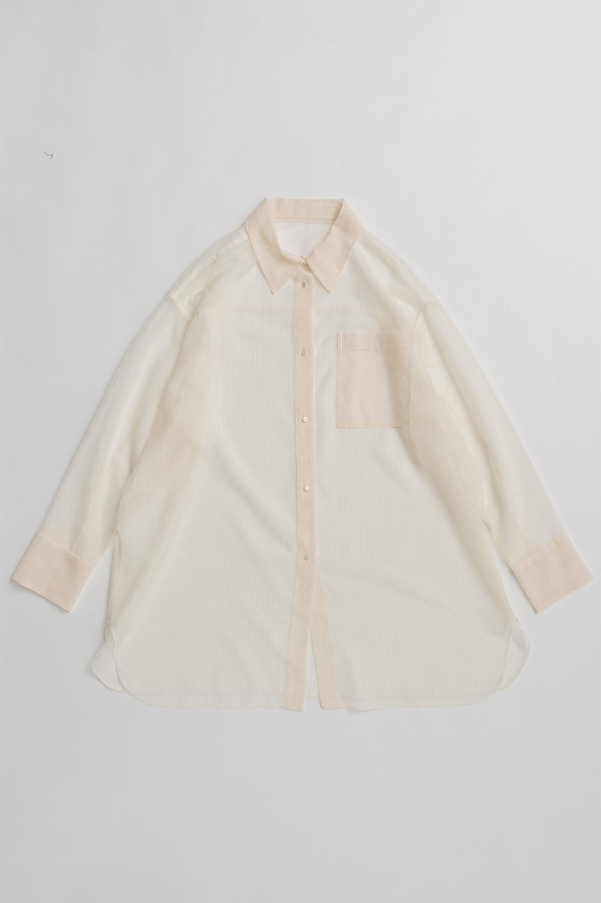 メゾンスペシャル/MAISON SPECIALの【予約販売】2WAY Sheer Shirt/2WAYシアーシャツ(IVR(アイボリー)/21261315311)