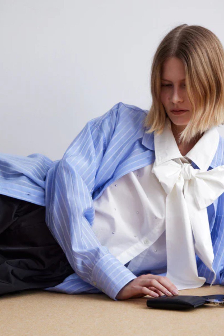 メゾンスペシャル/MAISON SPECIALの【予約販売】2WAY Sheer Shirt/2WAYシアーシャツ(BLU(ブルー)/21261315311)