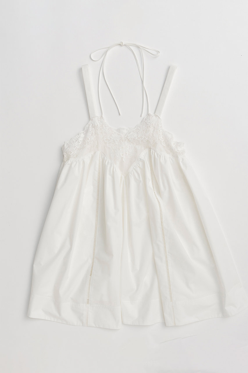 メゾンスペシャル/MAISON SPECIALの【予約販売】Lace V-Neck Tunic/レースVネックチュニック(WHT(ホワイト)/21261315805)