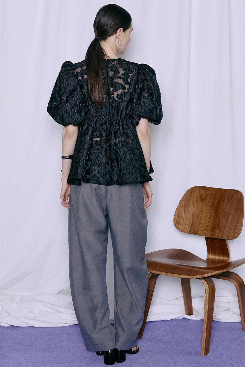MAISON SPECIAL(メゾンスペシャル)｜Sheer Flower Jacquard Blouse