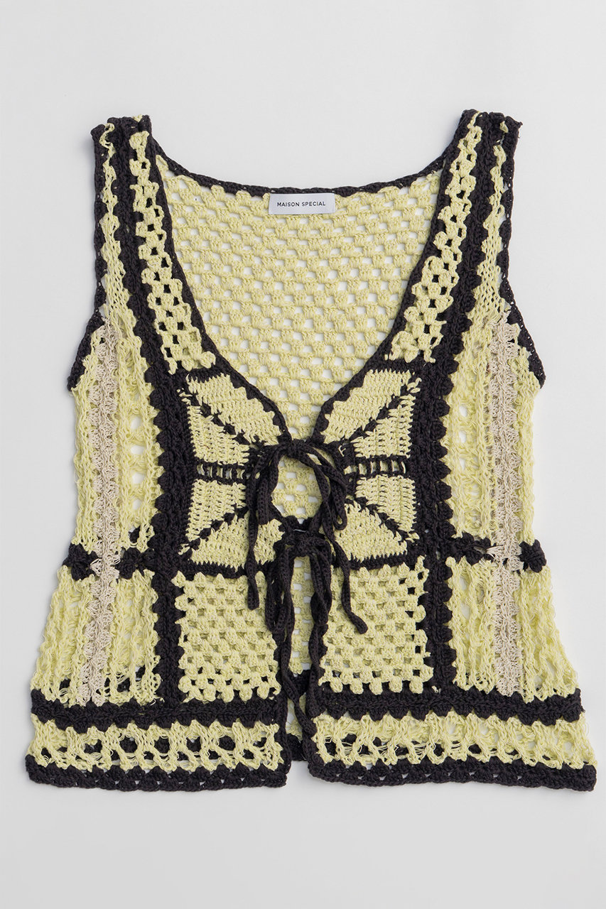 メゾンスペシャル/MAISON SPECIALのCrochet Vest/クロシェベスト(LIME(ライム)/21261365302)