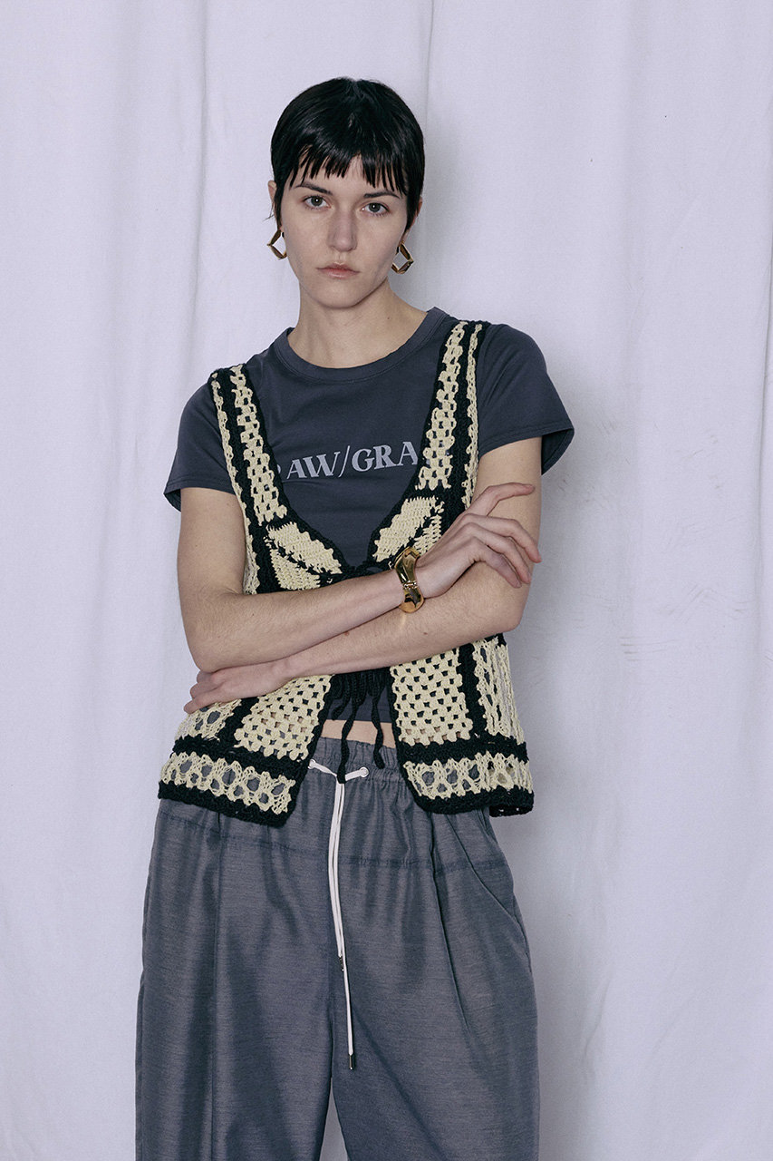 MAISON SPECIAL(メゾンスペシャル)｜Crochet Vest/クロシェベスト/LIME