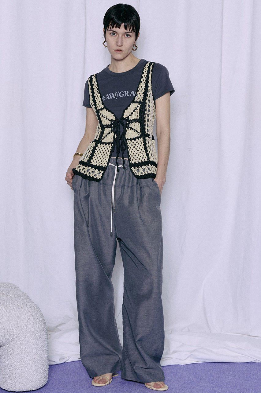 MAISON SPECIAL(メゾンスペシャル)｜Crochet Vest/クロシェベスト/LIME