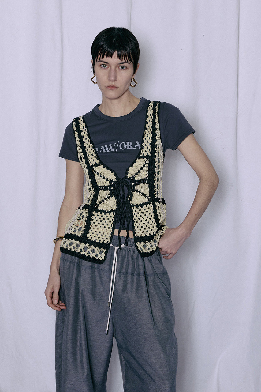 MAISON SPECIAL(メゾンスペシャル)｜Crochet Vest/クロシェベスト/LIME