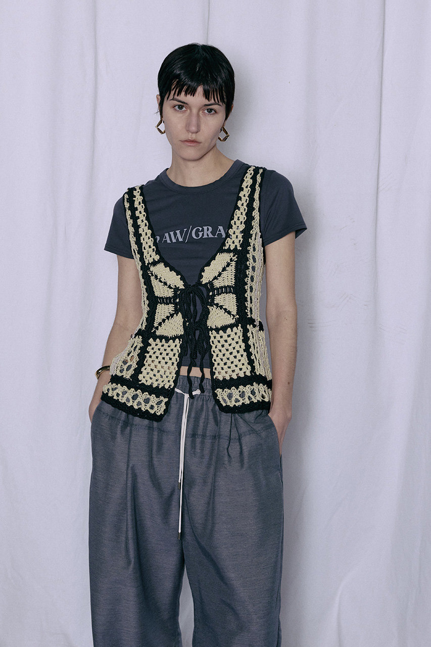 MAISON SPECIALメゾンスペシャル2026ssTweed Vest MAISON SPECIAL（メゾンスペシャル） ベスト ジレ Fur Vest/ファー