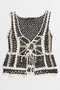 【予約販売】Crochet Vest/クロシェベスト メゾンスペシャル/MAISON SPECIAL BLK(ブラック)