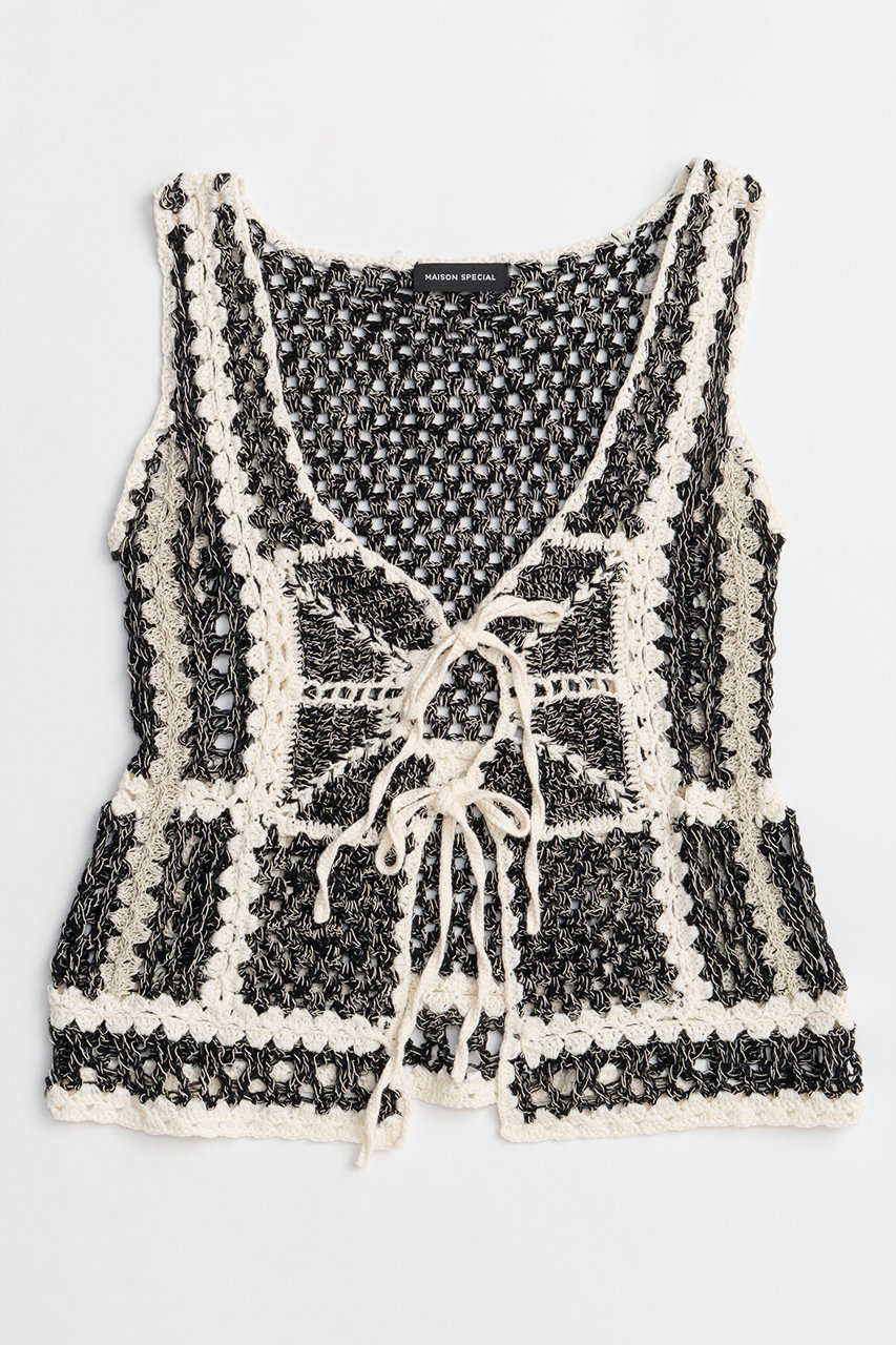 メゾンスペシャル/MAISON SPECIALの【予約販売】Crochet Vest/クロシェベスト(BLK(ブラック)/21261365302)