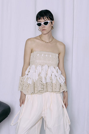 メゾンスペシャル/MAISON SPECIALの2WAY Knit Flare Bustier/2WAYニットフレアビスチェ(110100/110101)