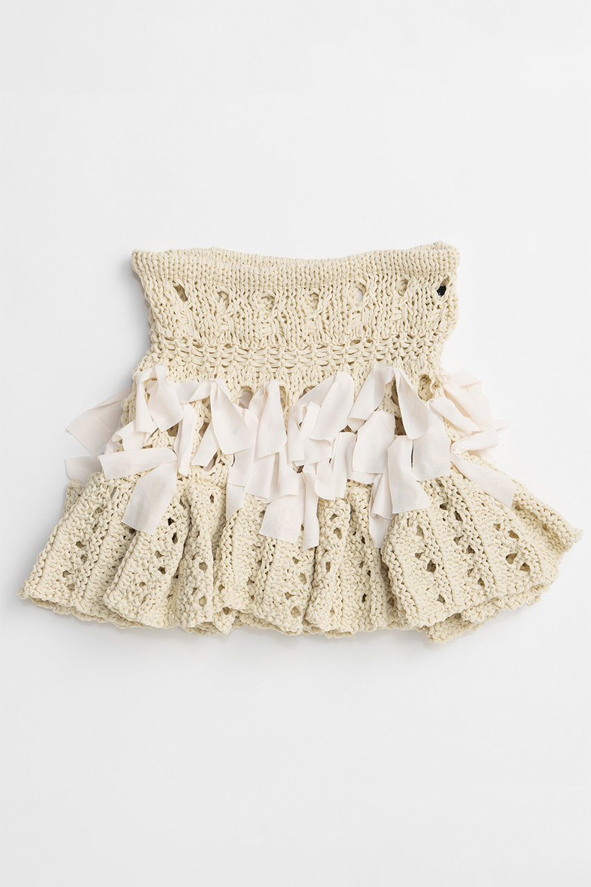 メゾンスペシャル/MAISON SPECIALの【予約販売】2WAY Knit Flare Bustier/2WAYニットフレアビスチェ(WHT(ホワイト)/21261365704)
