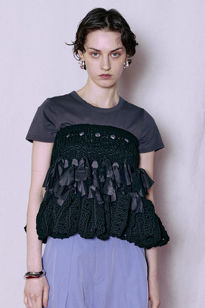 メゾンスペシャル/MAISON SPECIALの2WAY Knit Flare Bustier/2WAYニットフレアビスチェ(110100/110101)