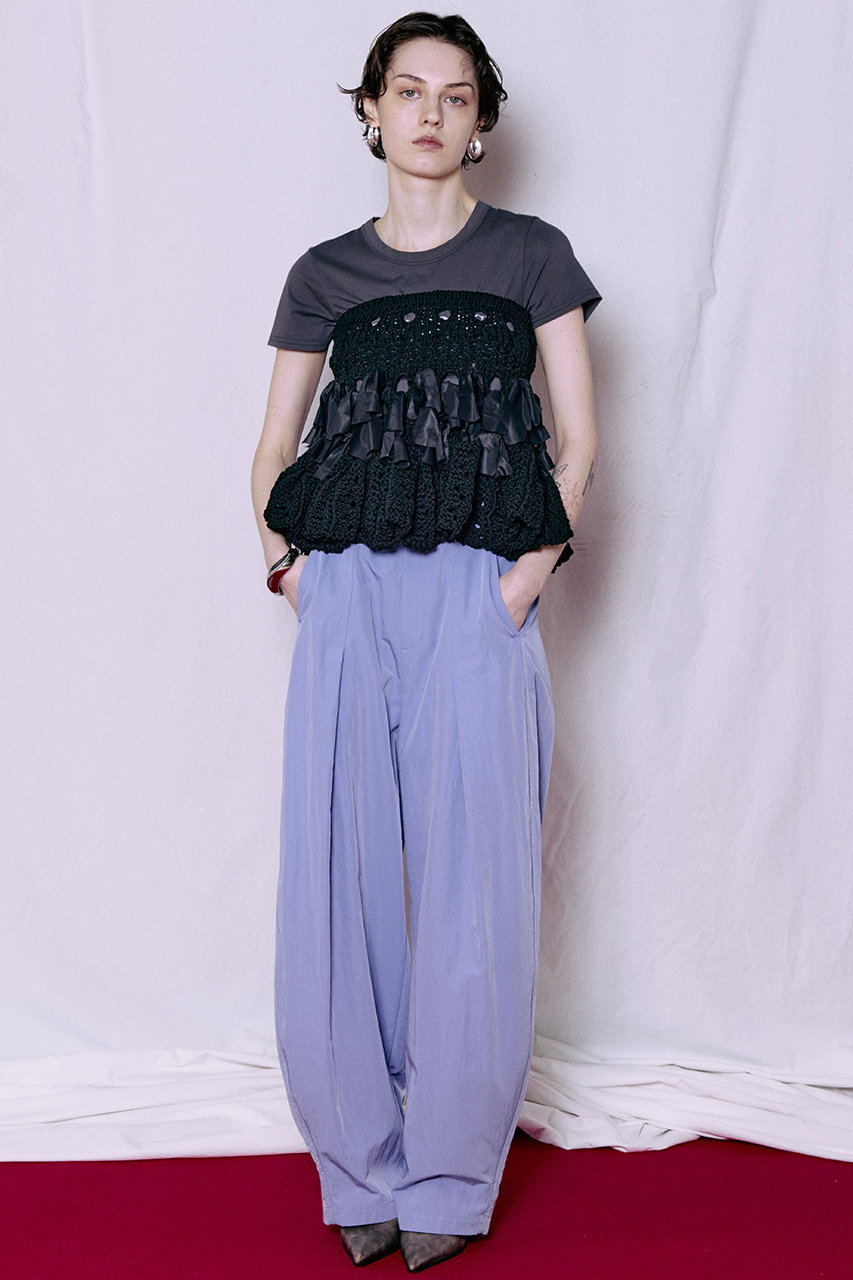 メゾンスペシャル/MAISON SPECIALの【予約販売】2WAY Knit Flare Bustier/2WAYニットフレアビスチェ(BLK(ブラック)/21261365704)