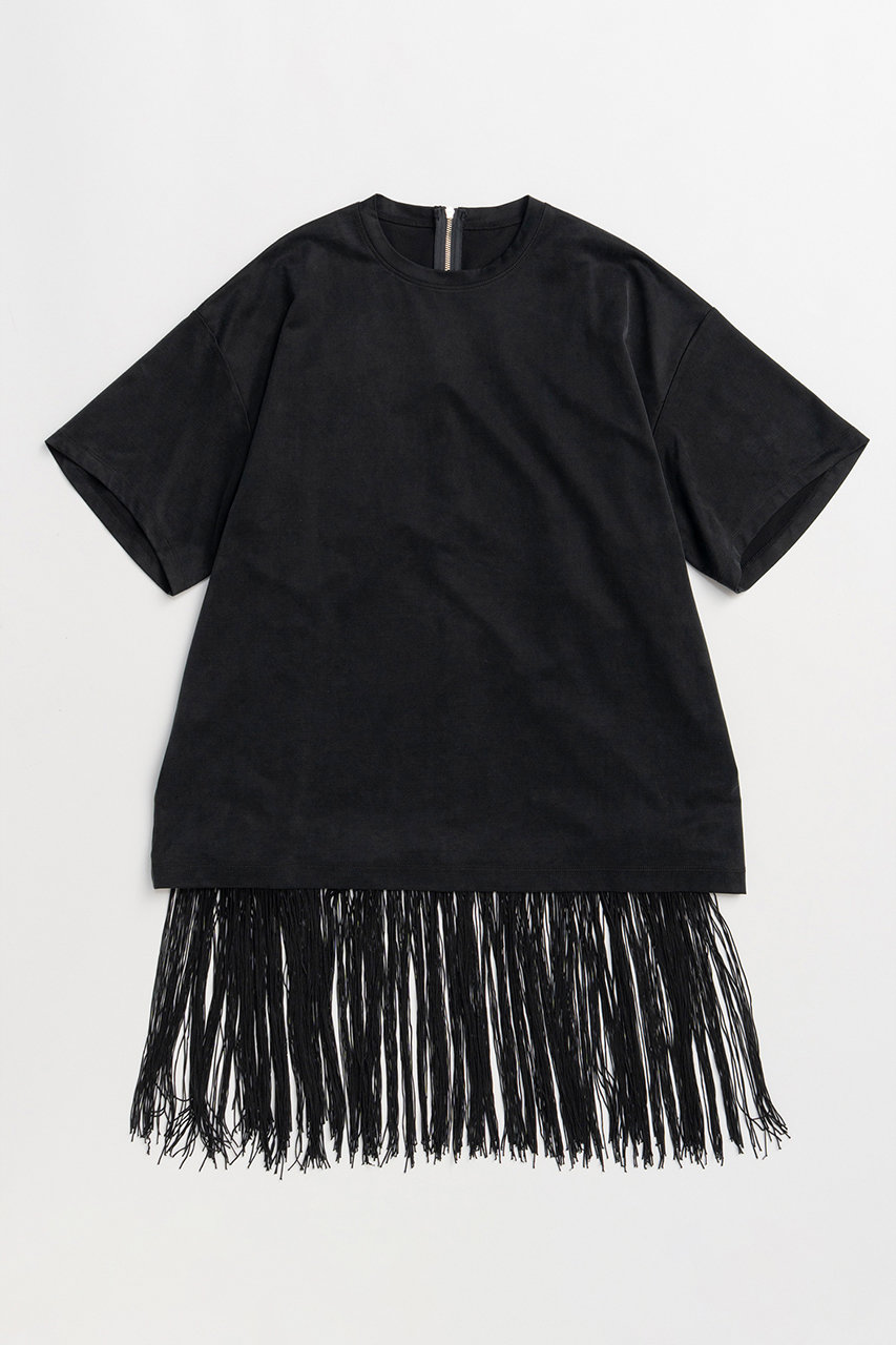 メゾンスペシャル/MAISON SPECIALの【予約販売】Fringe Cupra Jersey T-Shirt/フリンジキュプラジャージTシャツ(BLK(ブラック)/21261415208)