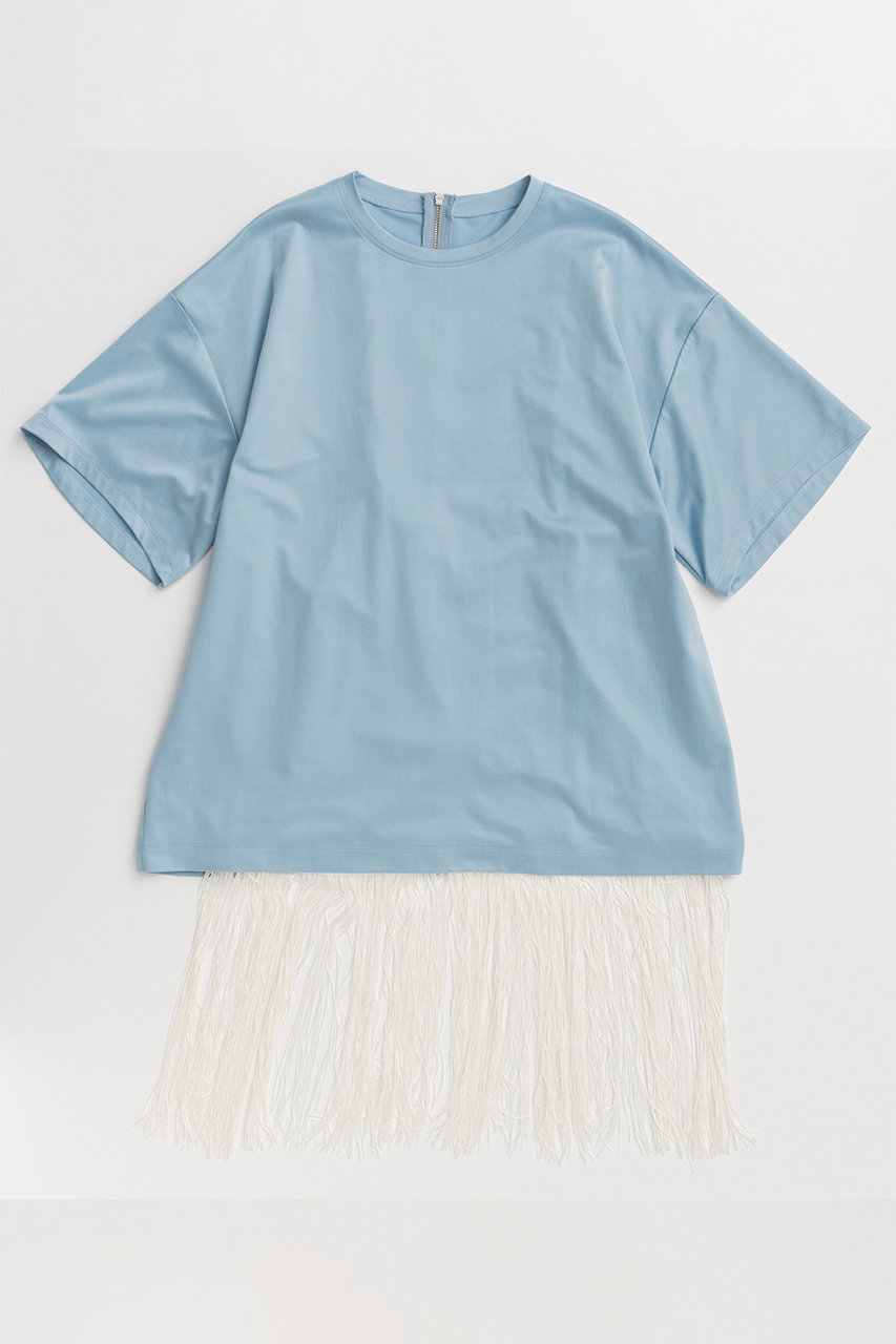 メゾンスペシャル/MAISON SPECIALの【予約販売】Fringe Cupra Jersey T-Shirt/フリンジキュプラジャージTシャツ(BLU(ブルー)/21261415208)