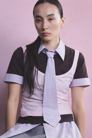 メゾンスペシャル/MAISON SPECIALの【予約販売】Layered Color Compact T-Shirt/レイヤードカラーコンパクトTシャツ(110100/110102)