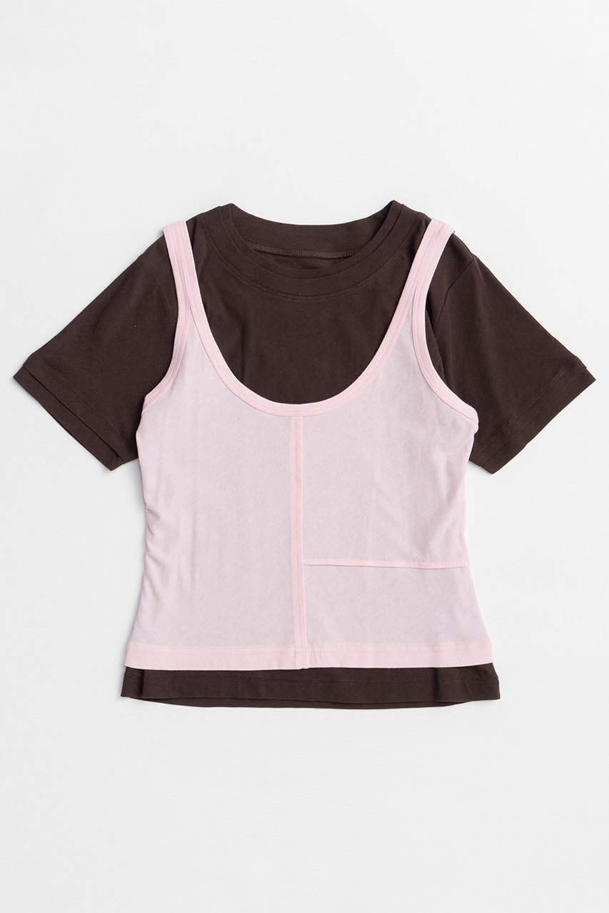 メゾンスペシャル/MAISON SPECIALの【予約販売】Layered Color Compact T-Shirt/レイヤードカラーコンパクトTシャツ(BRN(ブラウン)/21261415211)