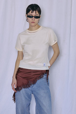 メゾンスペシャル/MAISON SPECIALの【予約販売】Mesh Layered T-Shirt/メッシュレイヤードTシャツ(110100/110102)