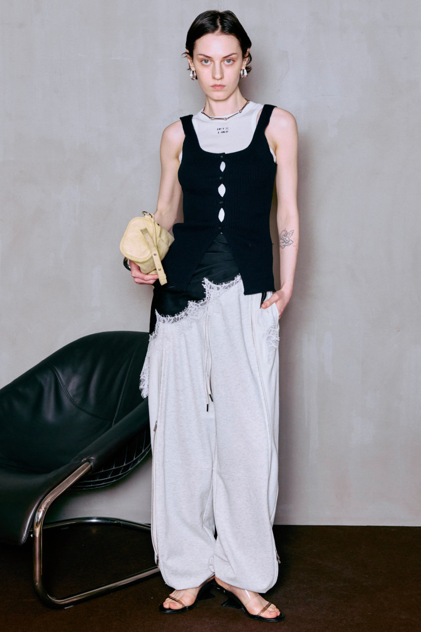 Maison Special フリル付きホワイトタンクトップ MAISON SPECIAL(メゾンスペシャル)｜【予約販売】Multiway Rib Tank