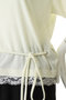 2WAY Lace Trim Pile T-Shirt/2WAYレーストリムパイルTシャツ メゾンスペシャル/MAISON SPECIAL