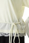 2WAY Lace Trim Pile T-Shirt/2WAYレーストリムパイルTシャツ メゾンスペシャル/MAISON SPECIAL