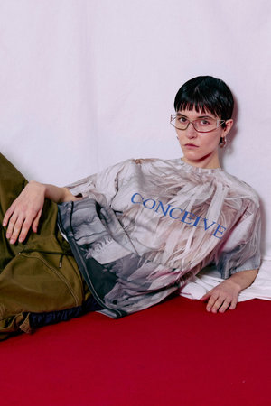 メゾンスペシャル/MAISON SPECIALの【予約販売】Fabric Photo Over T-Shirt/ファブリックフォトオーバーTEE(110100/110102)