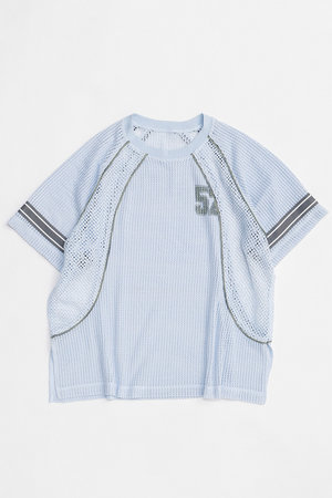 メゾンスペシャル/MAISON SPECIALのNumbering Mesh T-Shirt/ナンバリングメッシュTシャツ(110100/110102)