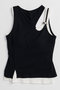 【予約販売】Motif Layered Tank Top/モチーフ付レイヤードタンクトップ メゾンスペシャル/MAISON SPECIAL BLK(ブラック)