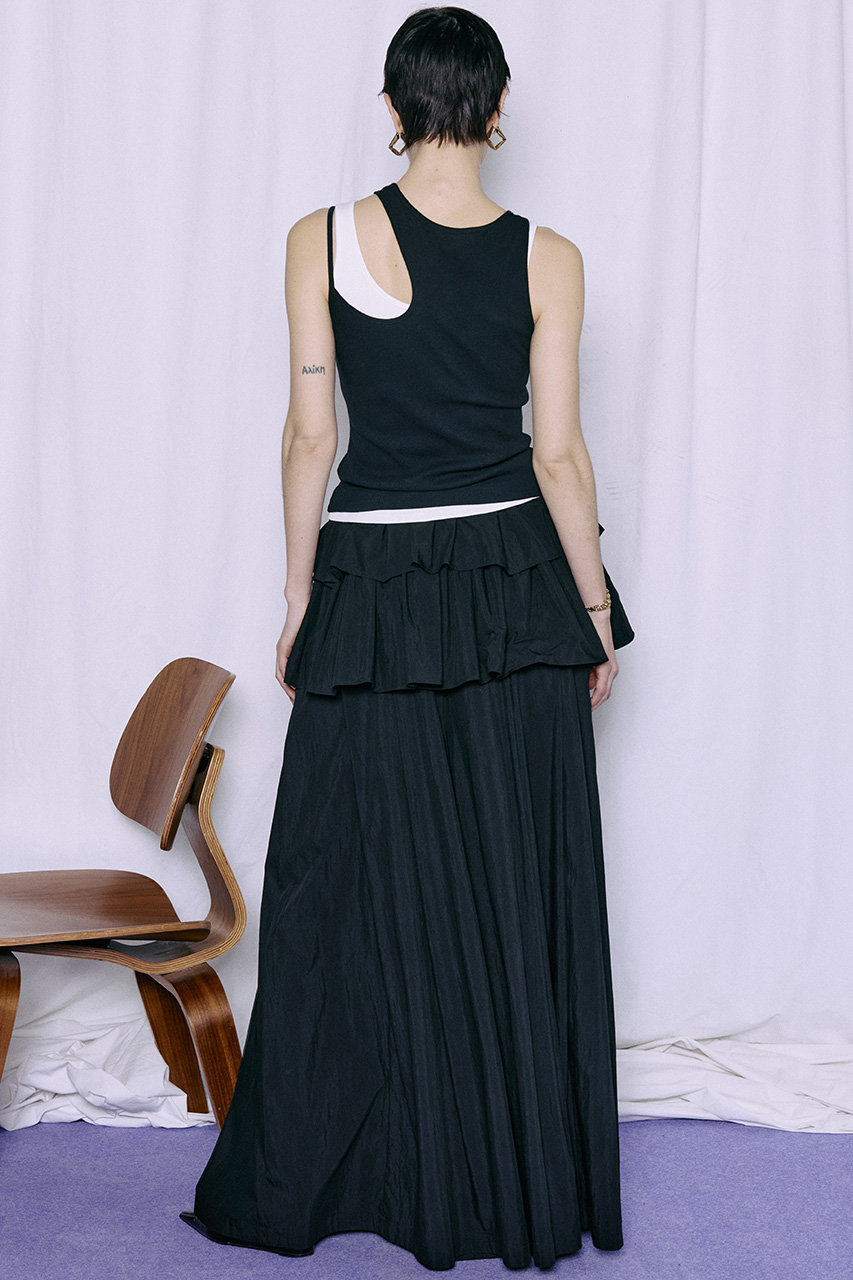 メゾンスペシャル　トリプルレイヤードタンクトップ ブルー MAISON SPECIAL｜Sheer Drape layered Tank Top | Rakuten Fashion