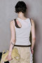 【予約販売】Motif Layered Tank Top/モチーフ付レイヤードタンクトップ メゾンスペシャル/MAISON SPECIAL