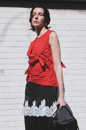 メゾンスペシャル/MAISON SPECIALの【予約販売】Knot Sleeveless T-Shirt/ノットノースリーブTEE